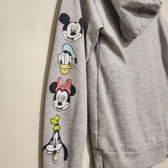 Disney Mickey Mouse Hoodie Sweater For Kids Size 7-9 Gray With Pockets - Picture 4 of 7